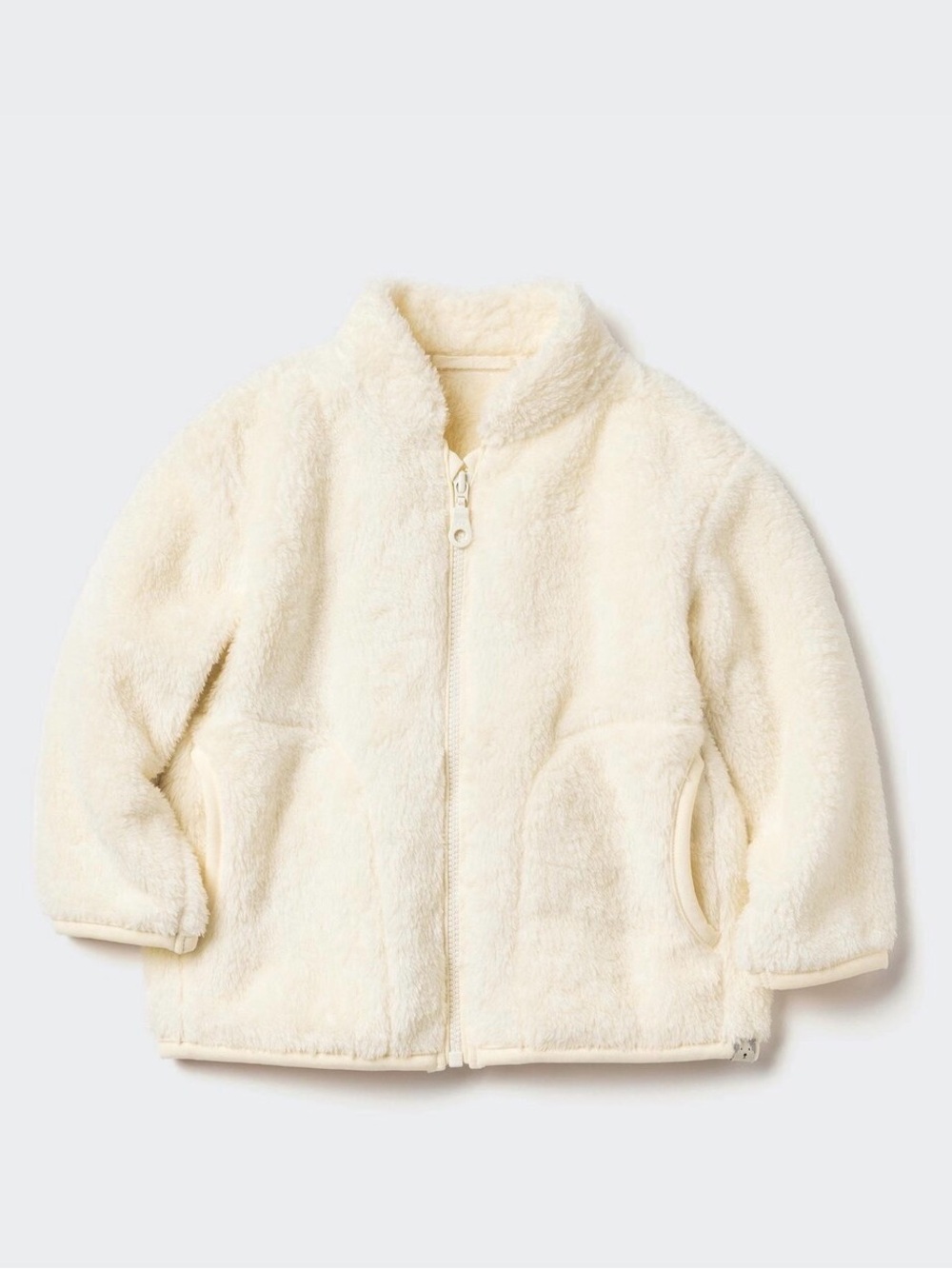 UNIQLO toddler Ivory Fluffy Fleece Zip Jacket 3Y